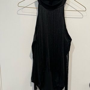 Shein halter fringe bodysuit